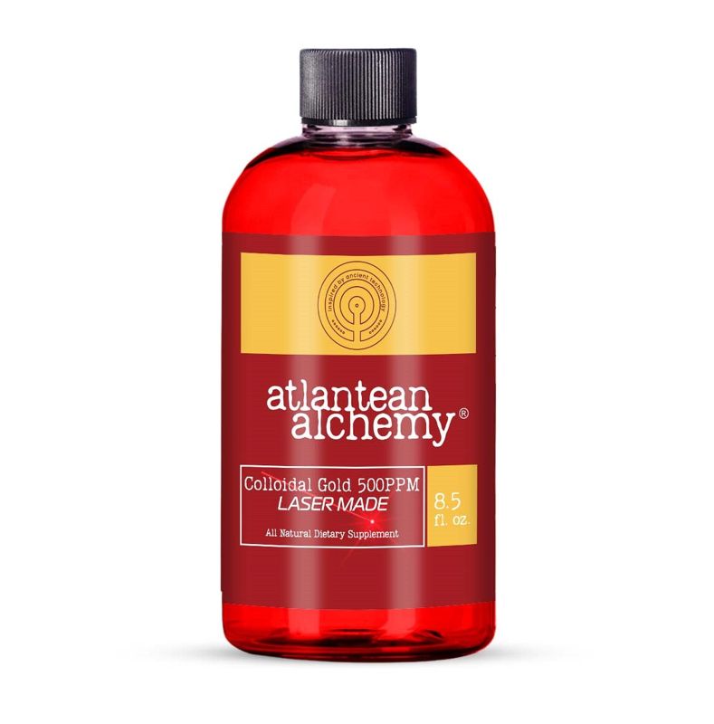 Product photo of Atlantean Alchemy Colloidal Gold 500PPM 8.5oz - LASER MADE